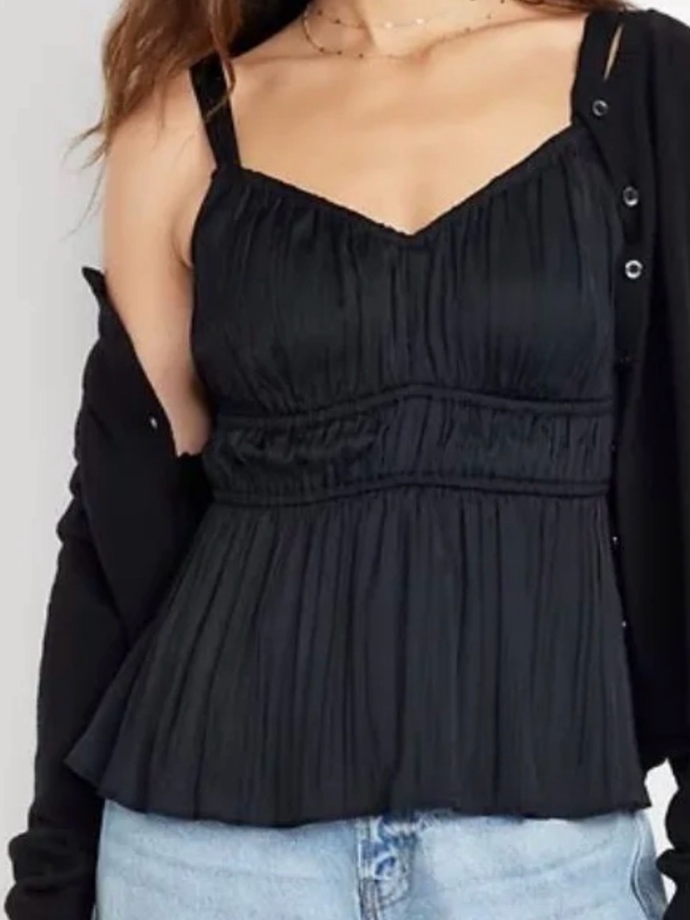Old Navy Pleated Peplum Top